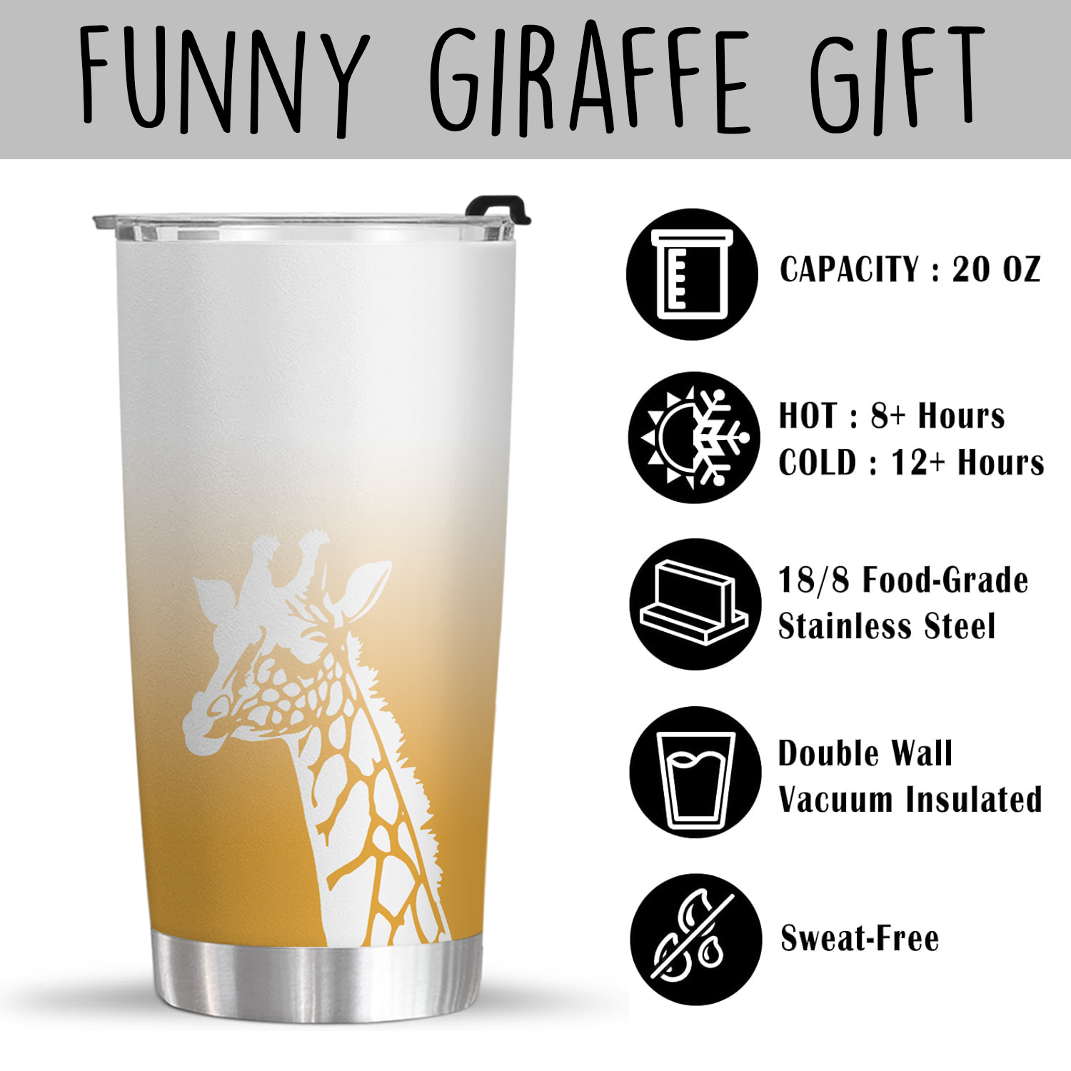 Giraffe 20 Oz Tumbler